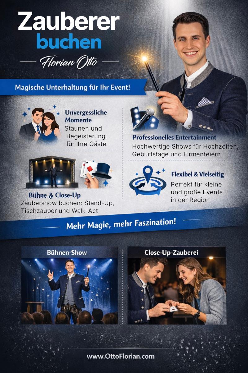 Infografik zum Thema Zauberer buchen Infografik zum Thema Zauberer buchen